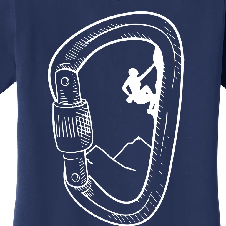 Rock Climbing Carabiner Mountain Tee Climber Gift Women's T-Shirt