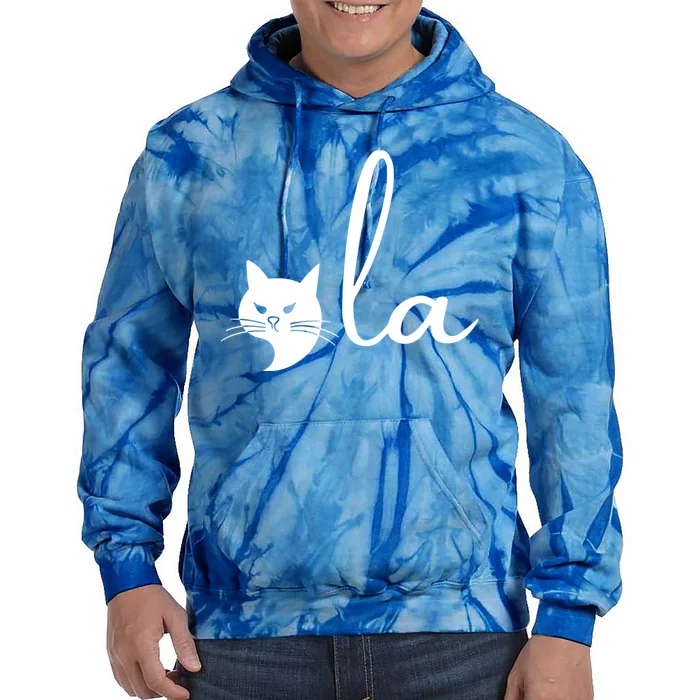 Retro Cat Comma La Kamala Harris For President 2024 Election Tie Dye Hoodie