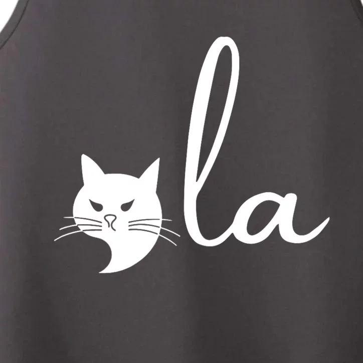 Retro Cat Comma La Kamala Harris For President 2024 Election Performance Tank