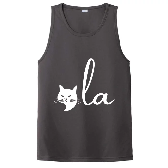 Retro Cat Comma La Kamala Harris For President 2024 Election Performance Tank