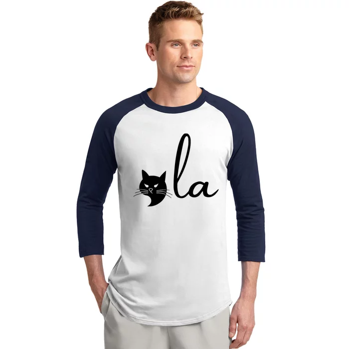 Retro Cat Comma La Kamala Harris For President 2024 Election Baseball Sleeve Shirt