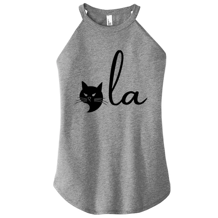 Retro Cat Comma La Kamala Harris For President 2024 Election Women’s Perfect Tri Rocker Tank