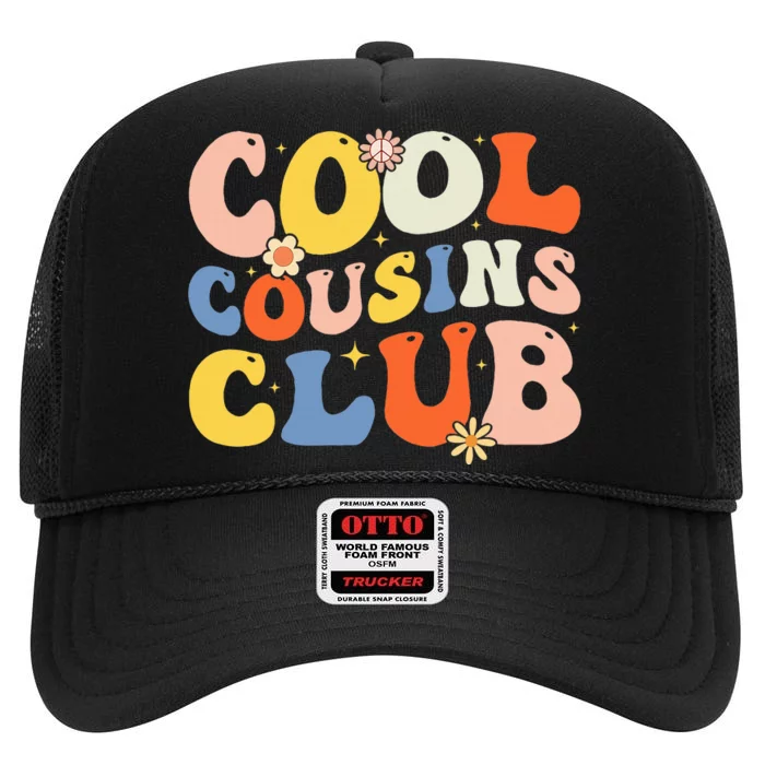 Retro Cool Cousin Club Cousin Squad Crew Matching Family High Crown Mesh Trucker Hat