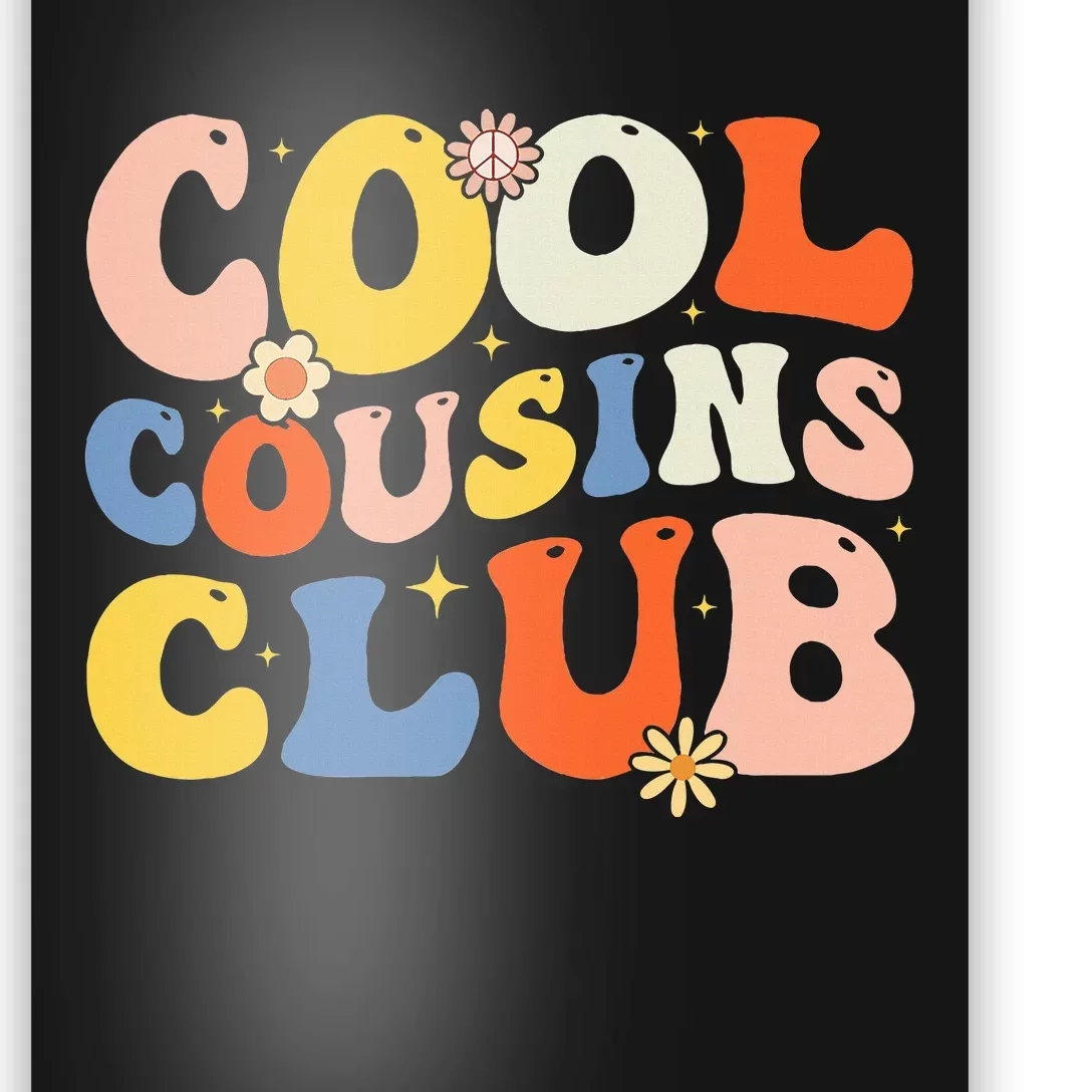 Retro Cool Cousin Club Cousin Squad Crew Matching Family Poster