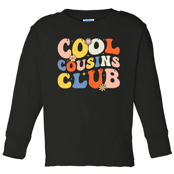 Retro Cool Cousin Club Cousin Squad Crew Matching Family Toddler Long Sleeve Shirt