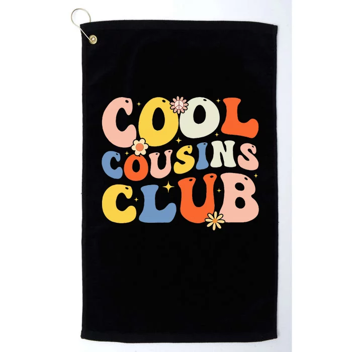 Retro Cool Cousin Club Cousin Squad Crew Matching Family Platinum Collection Golf Towel