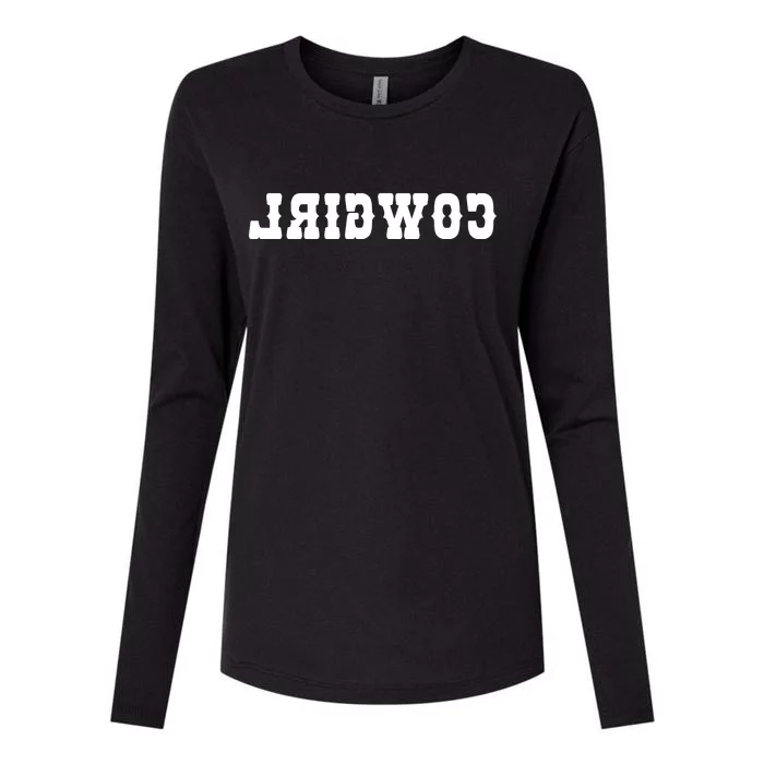 REVERSE Cowgirl Classic Logo Womens Cotton Relaxed Long Sleeve T-Shirt