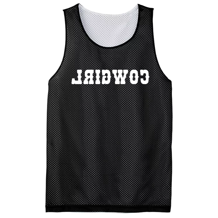 REVERSE Cowgirl Classic Logo Mesh Reversible Basketball Jersey Tank