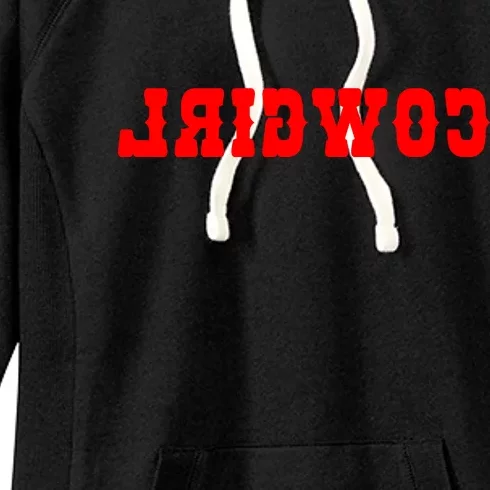 Reverse Cowgirl Classic Red Logo Women's Fleece Hoodie