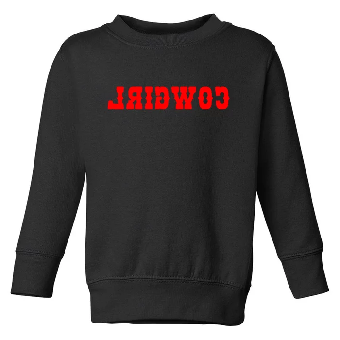 Reverse Cowgirl Classic Red Logo Toddler Sweatshirt