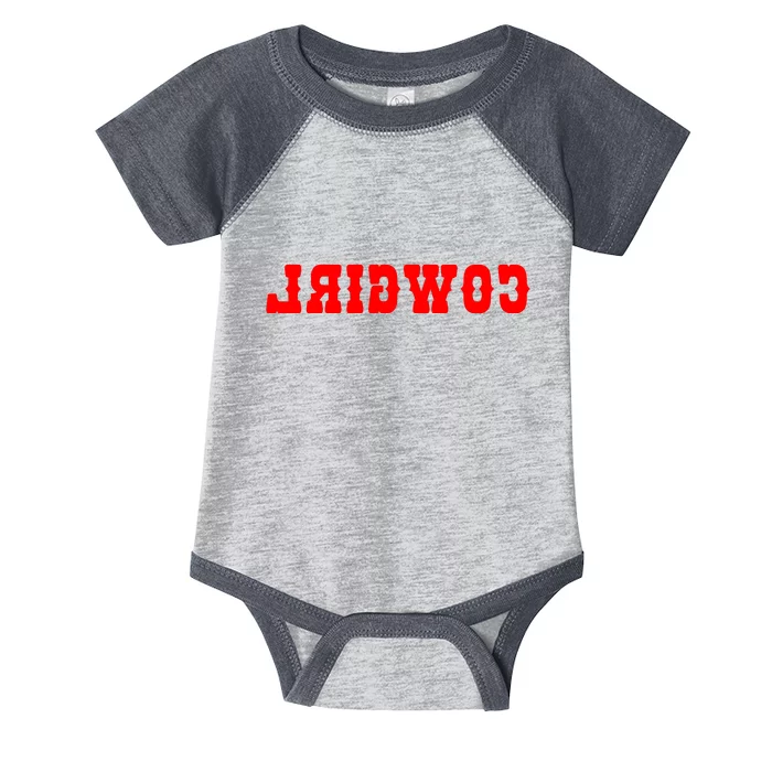 Reverse Cowgirl Classic Red Logo Infant Baby Jersey Bodysuit