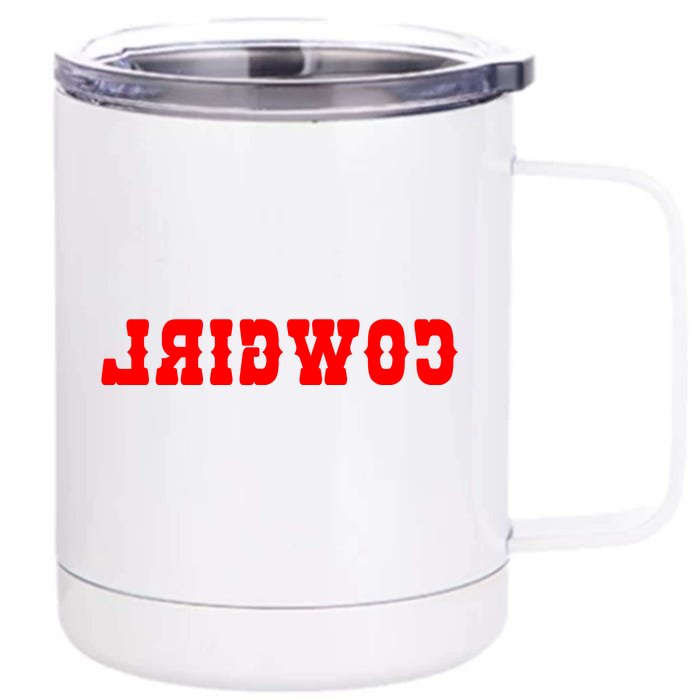 Reverse Cowgirl Classic Red Logo Front & Back 12oz Stainless Steel Tumbler Cup