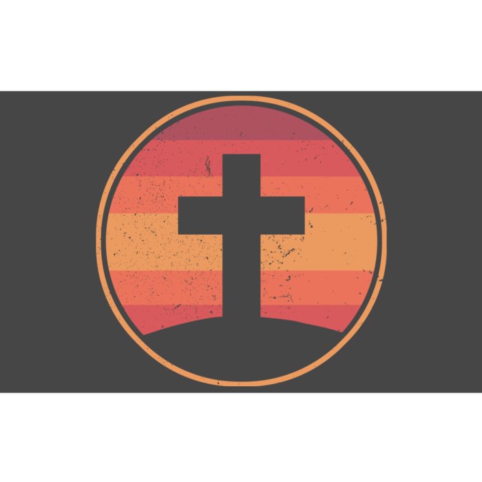 Retro Christian Cross Bumper Sticker