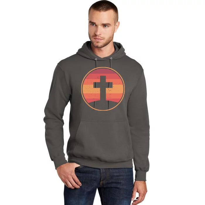 Retro Christian Cross Tall Hoodie