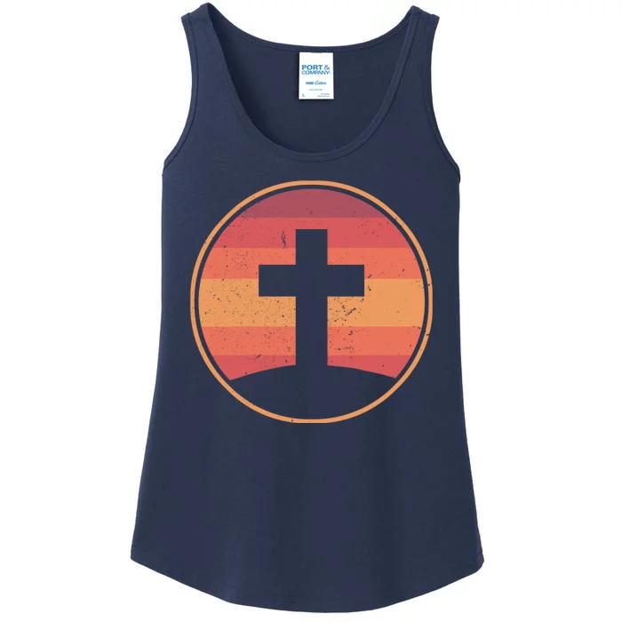 Retro Christian Cross Ladies Essential Tank