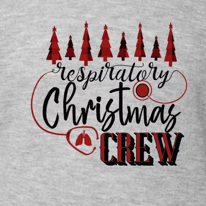 Respiratory Christmas Crew Buffalo Plaid Tree And Stethoscope Gift Toddler Sweatshirt