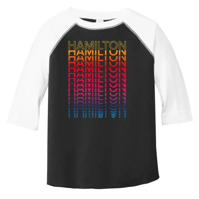 Retro Colorful City Nostalgic Hamilton Toddler Fine Jersey T-Shirt