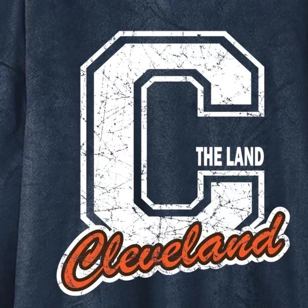 Retro Cleveland Cute Gift For People Who Love Cleveland The Land Gift Hooded Wearable Blanket