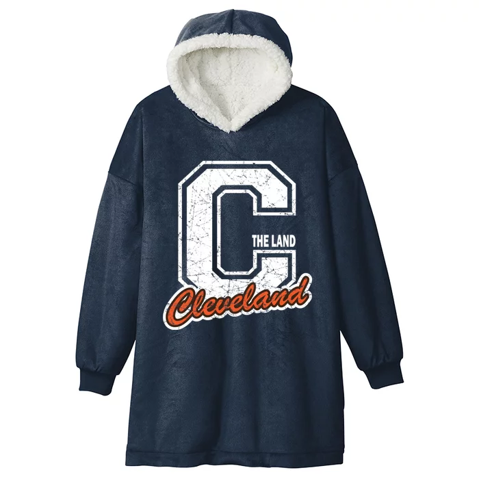 Retro Cleveland Cute Gift For People Who Love Cleveland The Land Gift Hooded Wearable Blanket