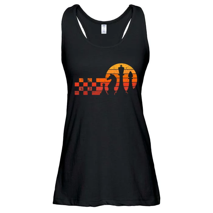 Retro Chess, Chess Club, Chess Player Ladies Essential Flowy Tank