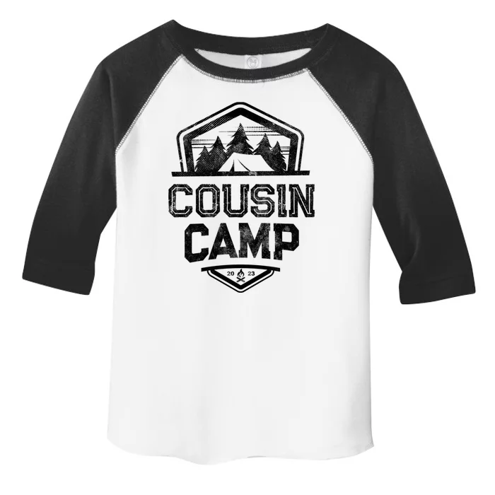 Retro Cousin Camp Grandma Grandpa Sleepaway Summer Vacay Funny Gift Toddler Fine Jersey T-Shirt