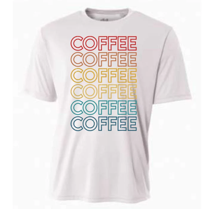 Retro Coffee Coffee Coffee Art Vintage Coffee Addicts Cooling Performance Crew T-Shirt