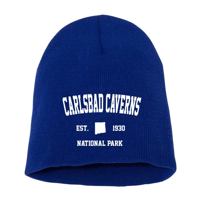 Retro Carlsbad Caverns National Park New Mexico Est 1930 Gift Short Acrylic Beanie