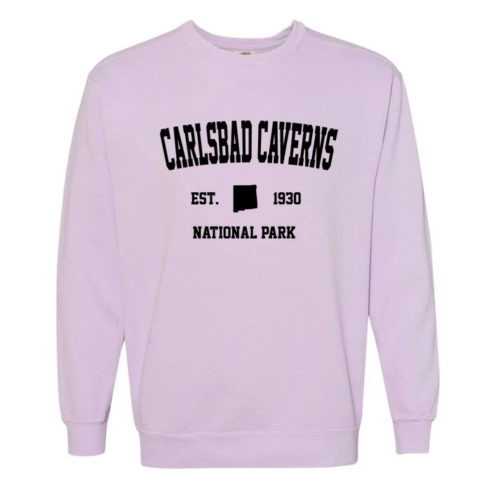 Retro Carlsbad Caverns National Park New Mexico Est 1930 Gift Garment-Dyed Sweatshirt