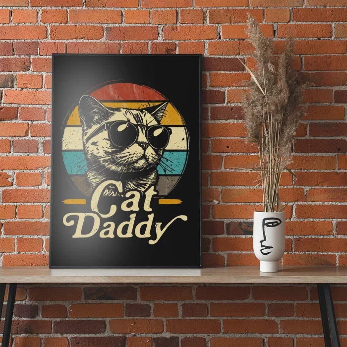 Retro Cat Daddy 80s 90S Style Cat Sunglasses vintage Poster