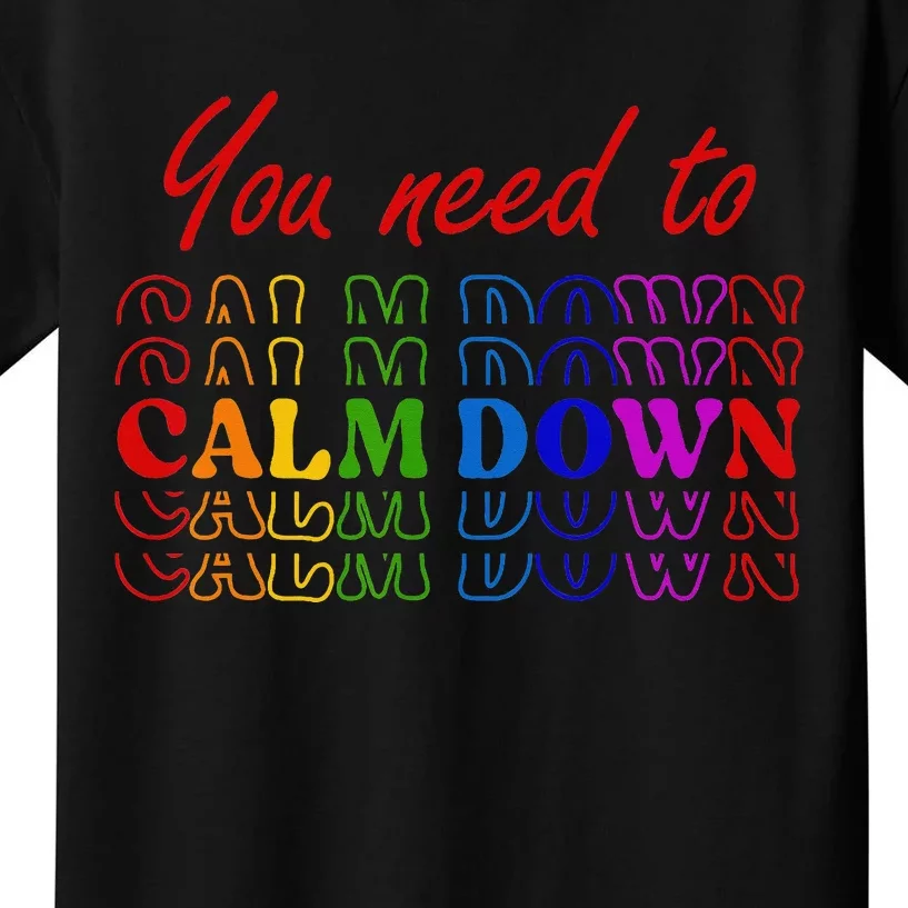 Retro Calm Down Kids T-Shirt