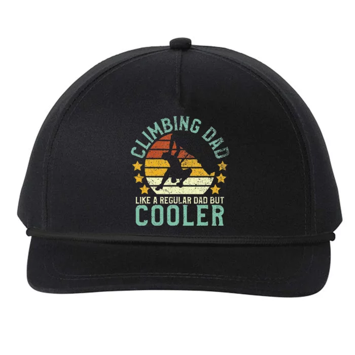 Rock Climbing Dad Mountain Climber Funny Fathers Day Gift Snapback Five-Panel Rope Hat