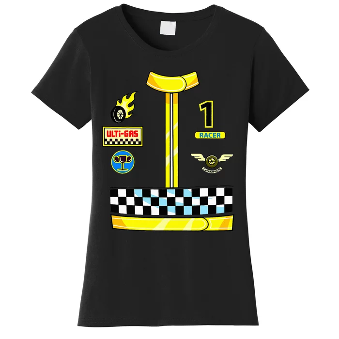 Race Car Driver Costume Birthday Halloween Women's T-Shirt