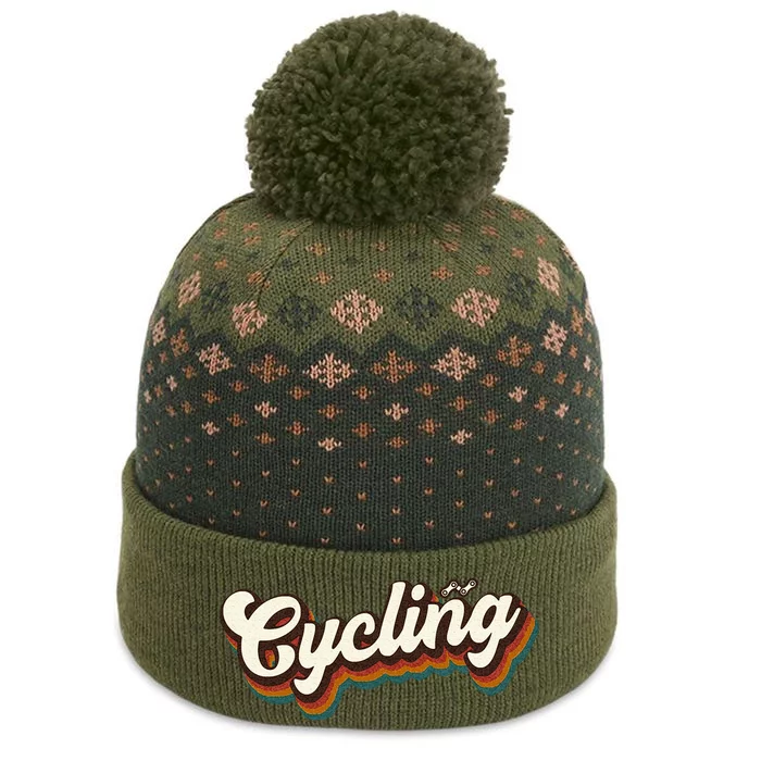 Retro Cycling Design For Cyclist Cycling The Baniff Cuffed Pom Beanie