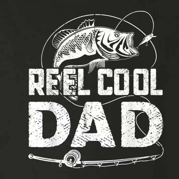 Reel Cool Dad Fishing Daddy Fathers Day Funny Toddler Long Sleeve Shirt