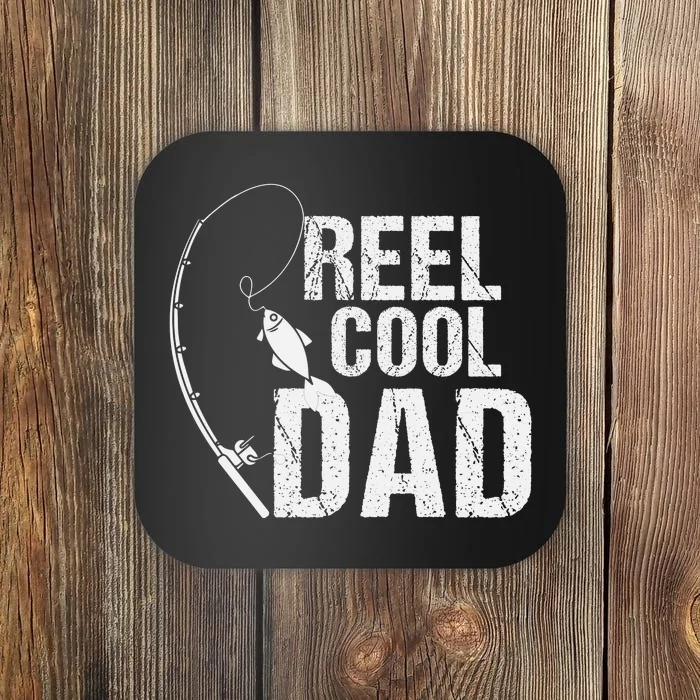 Reel Cool Dad Fishing Themed Graphic Coaster