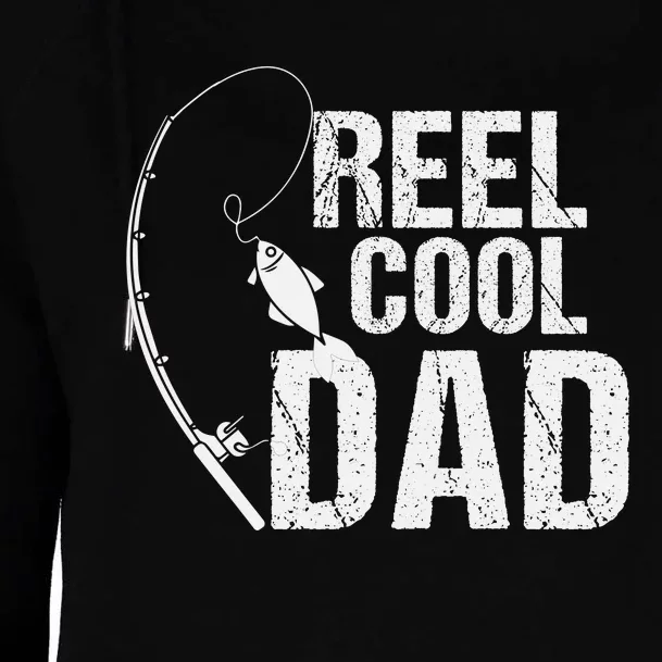 Reel Cool Dad Fishing Themed Graphic Womens Funnel Neck Pullover Hood