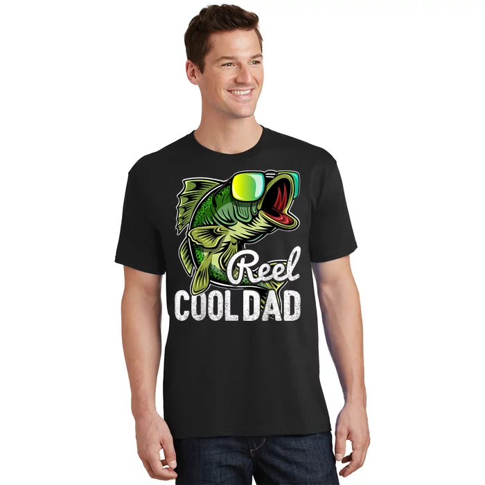 Reel Cool Dad Fishing Sunglasses Funny Fathers Day Gift T-Shirt