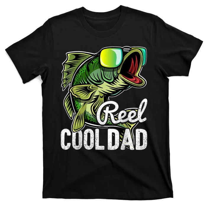 Reel Cool Dad Fishing Sunglasses Funny Fathers Day Gift T-Shirt