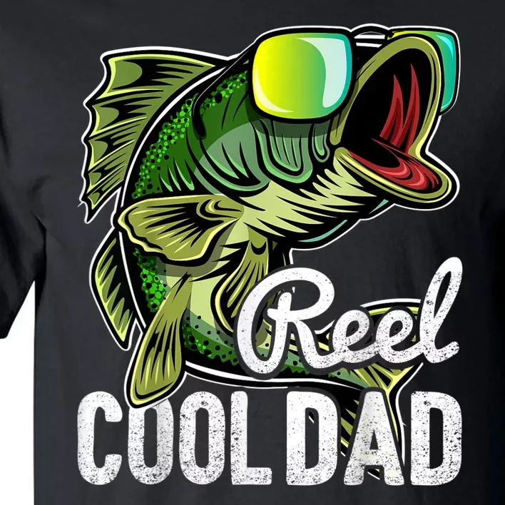 Reel Cool Dad Fishing Sunglasses Funny Fathers Day Gift Tall T-Shirt