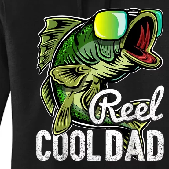 Reel Cool Dad Fishing Sunglasses Funny Fathers Day Gift Women's Pullover Hoodie