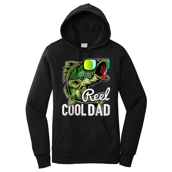 Reel Cool Dad Fishing Sunglasses Funny Fathers Day Gift Women's Pullover Hoodie