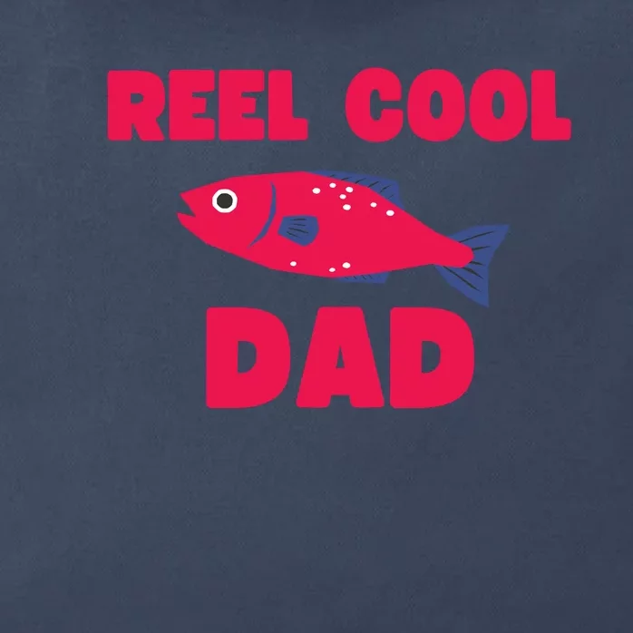 Reel Cool Dad Funny Fishing Dad Zip Tote Bag