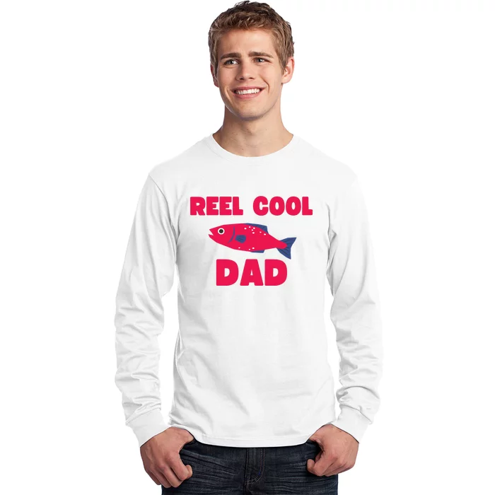 Reel Cool Dad Funny Fishing Dad Long Sleeve Shirt