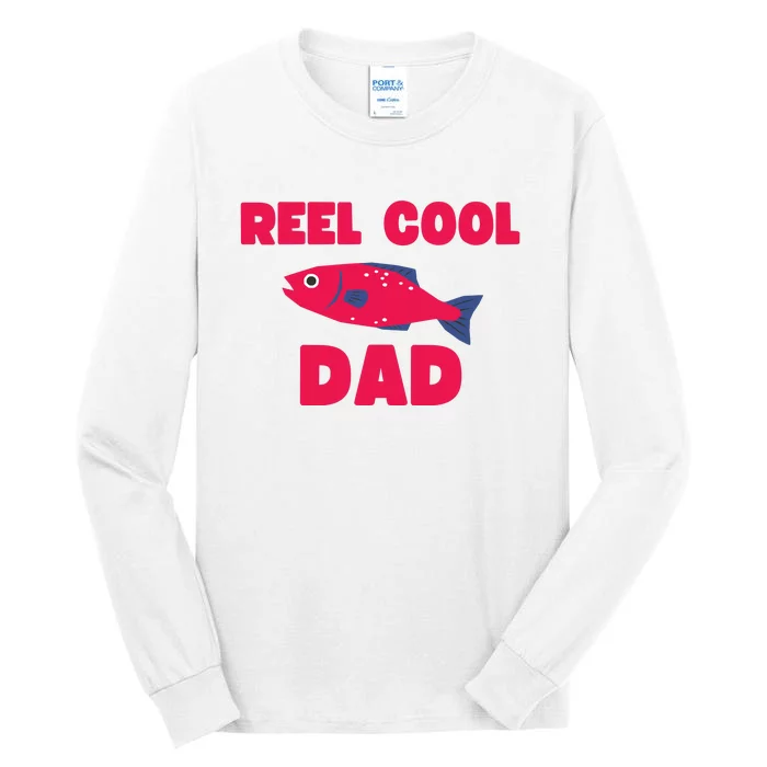 Reel Cool Dad Funny Fishing Dad Tall Long Sleeve T-Shirt