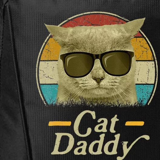 Retro Cat Daddy 80s 90s Style Cat Retro Cat Sunglasses City Backpack