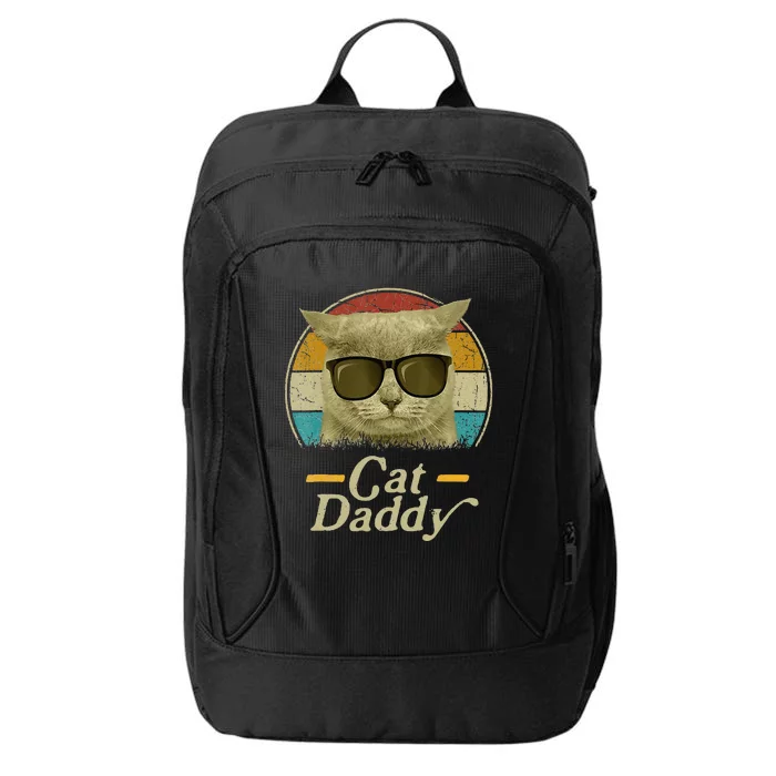 Retro Cat Daddy 80s 90s Style Cat Retro Cat Sunglasses City Backpack