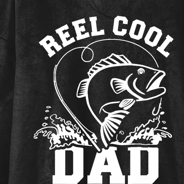 Reel cool dad fishing Hooded Wearable Blanket