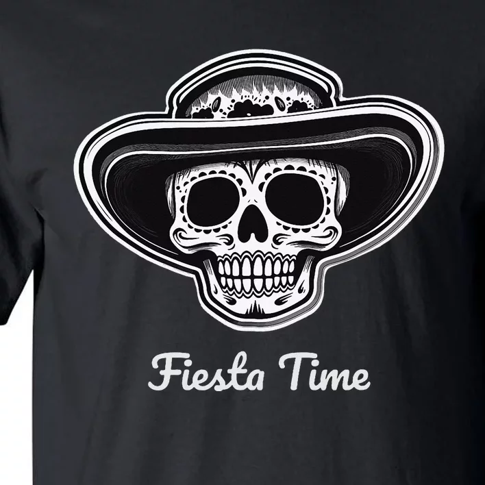 Retro Cinco de Mayo Sugar Candy Skull Fiesta Time Tall T-Shirt