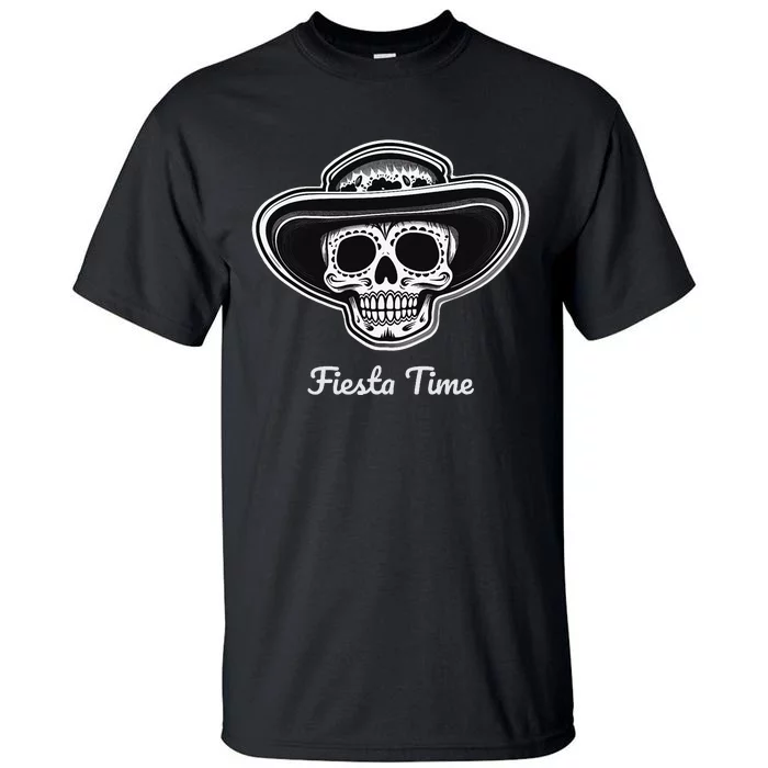 Retro Cinco de Mayo Sugar Candy Skull Fiesta Time Tall T-Shirt