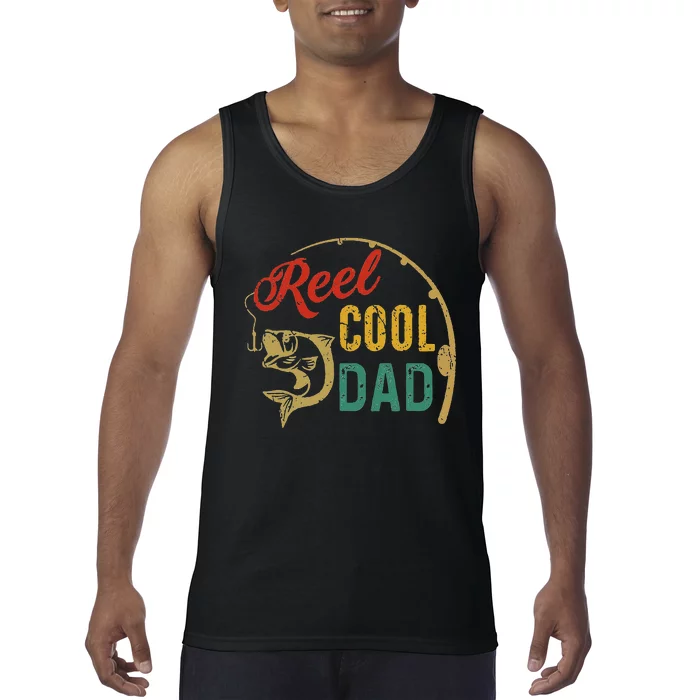 Reel Cool Dad FatherS Day Fishing Tank Top